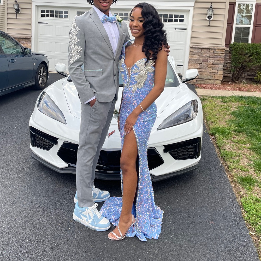 Blue prom dress